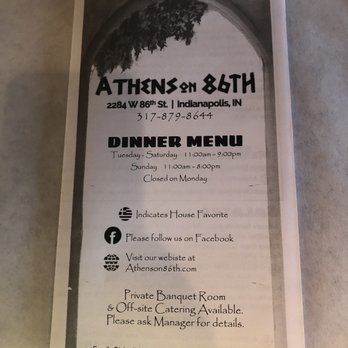Athens on 86th - Greek Near Me - Indianapolis, Indiana