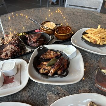 Jack Stack Barbecue - Freight House - KC Combo 3 Meats Dinner: burnt ends, ribs, corn, baked beans, fries - Barbeque Near Me - Kansas City, Missouri Jack Stack Barbecue - Freight House - KC Combo 3 Meats Dinner: burnt ends, ribs, corn, baked beans, fries - Barbeque Near Me - Kansas City, Missouri