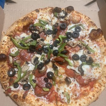 Double or Nothing Pizza - Pepperoni, olives, mushrooms and bell pepper medium pizza - Pizza Near Me - Chino, California