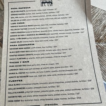 Mirate - Food menu - Mexican Near Me - Los Angeles, California