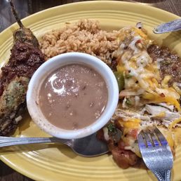 Combination #1 enchilada and chili relleno Combination #1 enchilada and chili relleno