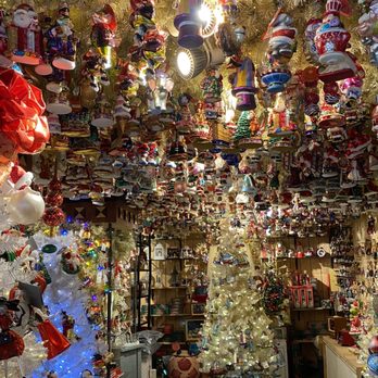 Monty's - Explosion of Christmas ornaments - Holiday Decorations Near Me - Provincetown, Massachusetts