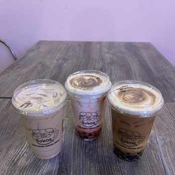 Bobae Coffee & Tea - NITRO Bae's Milk Tea (left), Winter Berry (center), Chai Oat-Nog - Coffee & Tea Near Me - Woodinville, Washington Bobae Coffee & Tea - NITRO Bae's Milk Tea (left), Winter Berry (center), Chai Oat-Nog - Coffee & Tea Near Me - Woodinville, Washington