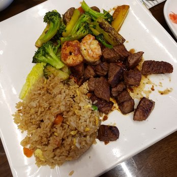 Steak Stone & Sushi Niagara Falls - Hibachi steak,vegetables, shrimp and rice - Sushi Bars Near Me - Niagara Falls, New York