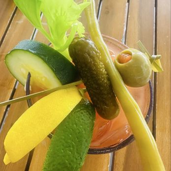 Beachside Diner - Bloody Mary with homemade cucumber vodka - Diners Near Me - St. Augustine, Florida