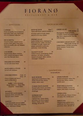 Menu photo 4 Fiorano Barboursville, VA