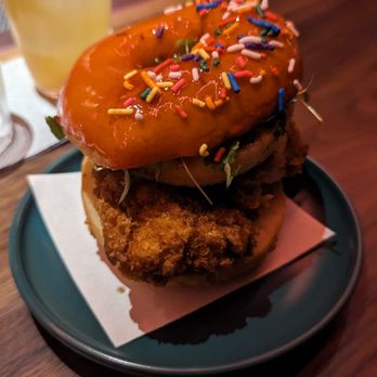 Double Chicken Please - Mochi donut chicken sandwich - Cocktail Bars Near Me - New York, New York