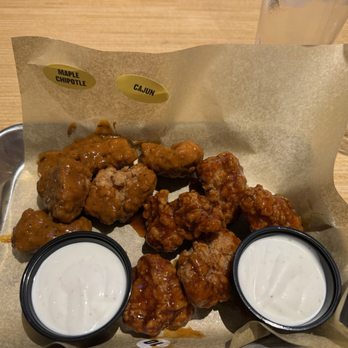 Buffalo Wild Wings - 10 Boneless Wings Cajun & Maple Chipotle - American Near Me - Harrison, Ohio Buffalo Wild Wings - 10 Boneless Wings Cajun & Maple Chipotle - American Near Me - Harrison, Ohio