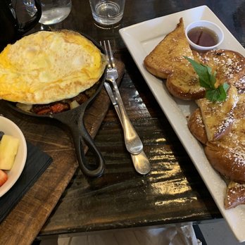 Farmer's Table - French toast, corn beef hash and fruit. - New American Near Me - La Mesa, California
