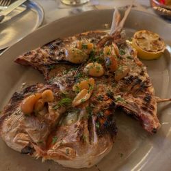 Ortikia Mediterranean Grill - Grilled Garlic Sea Bream