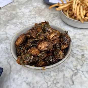 The Henry - Umami Brussels Sprouts (gluten free) - good but over salted - New American Near Me - Dallas, Texas The Henry - Umami Brussels Sprouts (gluten free) - good but over salted - New American Near Me - Dallas, Texas