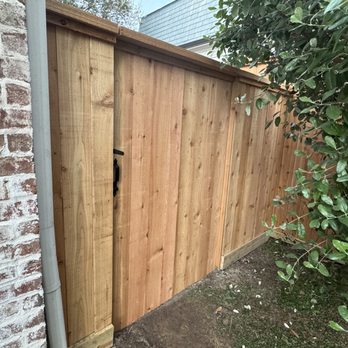 Texas Fence Builders - Front of new pedestrian gate - Fences & Gates Near Me - Houston, Texas Texas Fence Builders - Front of new pedestrian gate - Fences & Gates Near Me - Houston, Texas