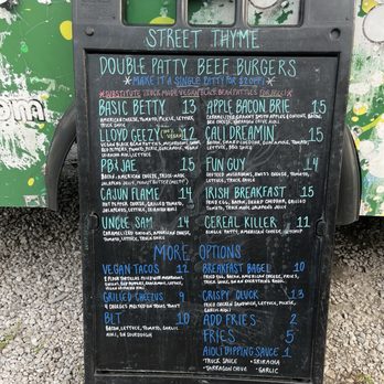Street Thyme - Menu - Burgers Near Me