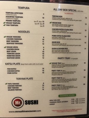 Menu photo 4 Mr. Sushi Lonsdale North Vancouver, BC