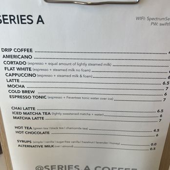 Series A Coffee - Menu - Coffee & Tea Near Me - Beverly Hills, California Series A Coffee - Menu - Coffee & Tea Near Me - Beverly Hills, California