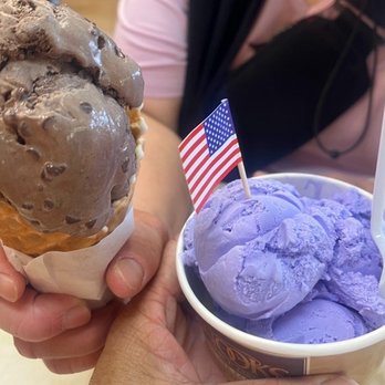 Snooks Chocolate Factory - Left: Bittersweet Chocolate Chip. Right: Taro. - Candy Stores Near Me - Folsom, California