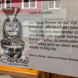 Rubens - Am Freitag geht's wieder los - nach dem Brand ist jetzt der neue Röster da!