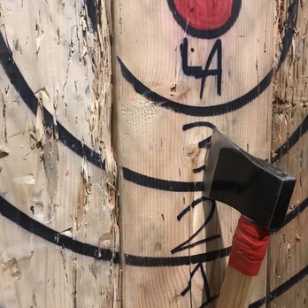 Frosted Axe Throwing - After modification with my throwing technique, here it is! - Axe Throwing Near Me - Anchorage, Alaska