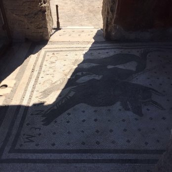 Scavi di Pompei - Beware of dog sign at the main entrance of a home. This famous mosaic is incredible. - Museums Near Me - Pompei, NA