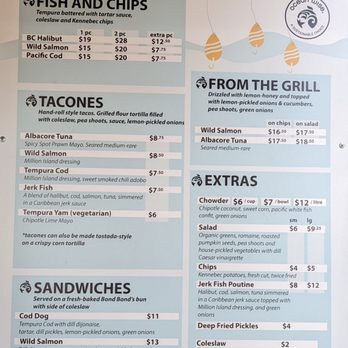 Red Fish Blue Fish - Menu - Fish & Chips Near Me - Victoria, British Columbia
