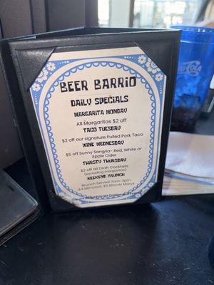 Menu photo 1 Beer Barrio Wilmington, NC Menu photo 1 Beer Barrio Wilmington, NC