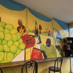 Boom J's Cuisine - Mural wall inside Boom Jay' s restaurant
