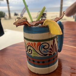 La Playa - Blood Mary with bacon.