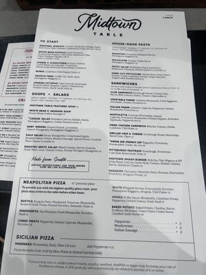 Menu photo 2 Midtown Table Jacksonville, FL
