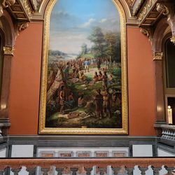 Illinois State Capitol - Stairway mural