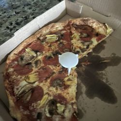 Le May's Pizza Subs & Calzones - Pepperoni mushroom and artichoke