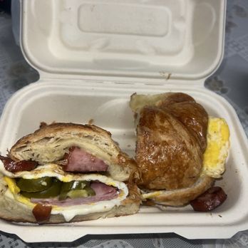 Westminster Donuts - Ham, Sausage, Egg and Cheese Croissant - Donuts Near Me - Westminster, California Westminster Donuts - Ham, Sausage, Egg and Cheese Croissant - Donuts Near Me - Westminster, California