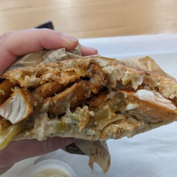 De Babel - Inside Chicken tawook sandwich - Mediterranean Near Me - Scottsdale, Arizona