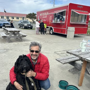 Woggy's - Casual, picnic vibe. Enjoyed the wait with our pup who ate his food while we ate ours. :-) - Fish & Chips Near Me - Gold Beach, Oregon Woggy's - Casual, picnic vibe. Enjoyed the wait with our pup who ate his food while we ate ours. :-) - Fish & Chips Near Me - Gold Beach, Oregon