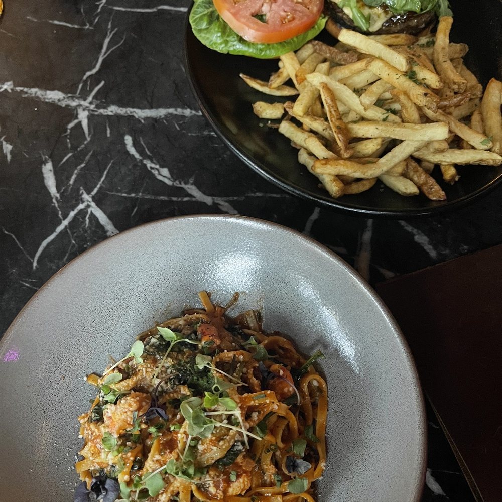 Proof No. 5 - Lobster linguine and burger - New American Near Me - Wheaton, Illinois Proof No. 5 - Lobster linguine and burger - New American Near Me - Wheaton, Illinois