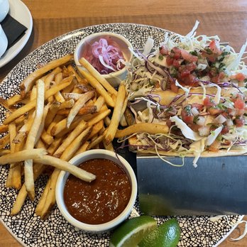 The 908 - Panko Crusted White Fish Tacos (grilled) - New American Near Me - Long Beach, California The 908 - Panko Crusted White Fish Tacos (grilled) - New American Near Me - Long Beach, California