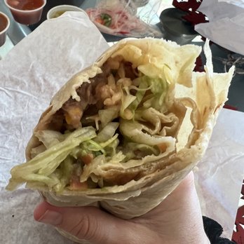 Mendoza's Mexican Food - Veggie burrito no sour cream or cheese - Mexican Near Me - Escondido, California Mendoza's Mexican Food - Veggie burrito no sour cream or cheese - Mexican Near Me - Escondido, California