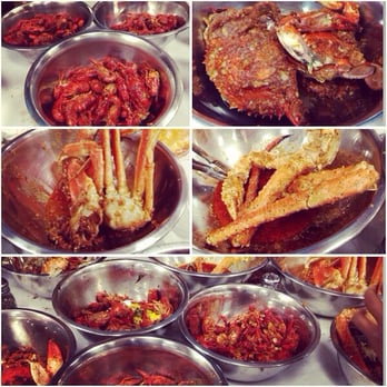 Crawfish Cafe - Lemon pepper crawfish, blue crab, snow crab legs, king crab legs = seafood feast - Seafood Near Me - Houston, Texas