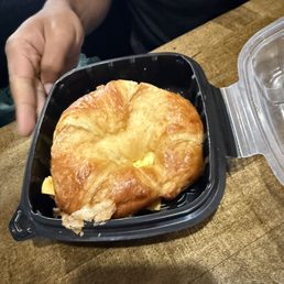 Croissant sandwich...my kid ate it in 3 bites lol Croissant sandwich...my kid ate it in 3 bites lol