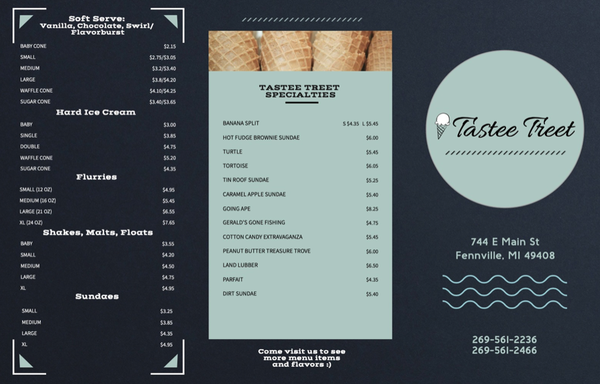 Menu photo 1 Tastee Treet Fennville, MI Menu photo 1 Tastee Treet Fennville, MI