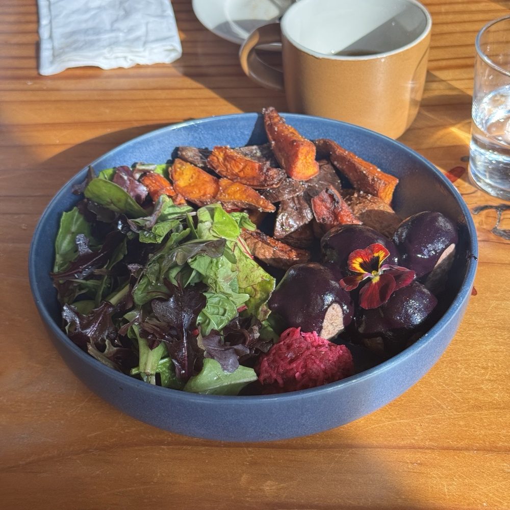 Wahpepah’s Kitchen - Bison blueberry meatballs topped with blueberry sauce - Salad Near Me - Oakland, California Wahpepah’s Kitchen - Bison blueberry meatballs topped with blueberry sauce - Salad Near Me - Oakland, California