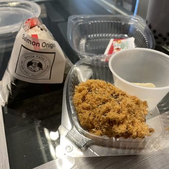 Uncle Fatty's Sushi Bubble - Salmon Onigiri & Floss Pork with Mayo Inari - Japanese Near Me - Cliffside Park, New Jersey