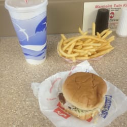 Classic Hollywood burger, fries, and shake.