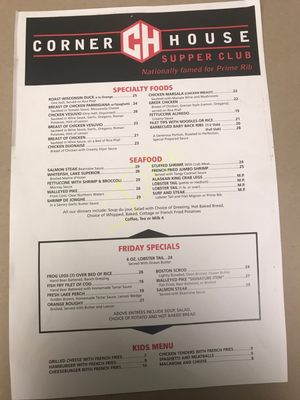 Menu photo 7 Corner House On The Lake Racine, WI