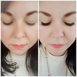 Luxe Lash and Makeup Lounge - Before & After Natural Looking Classic Lash Extensions