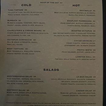 Osteria La Baia - Menu - Italian Near Me - New York, New York Osteria La Baia - Menu - Italian Near Me - New York, New York