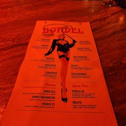 Cocktail menu.