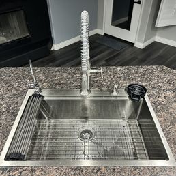  stainless steel sink in a kitchen