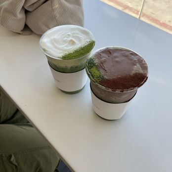 DAMO - (left to right) matcha einspener, chocolate forest einspener - Coffee & Tea Near Me - Los Angeles, California