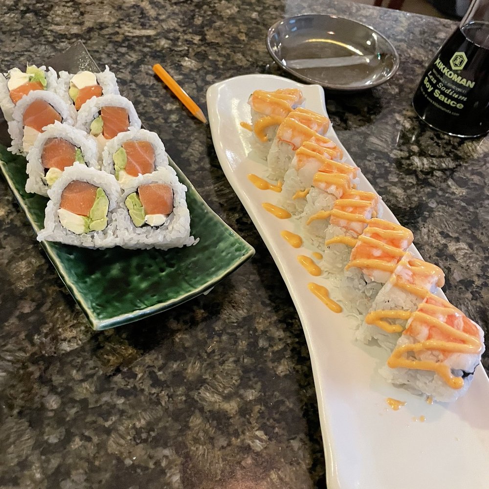 Sushi Camp - Philadelphia roll and our favorite Double Dragon Roll - Sushi Bars Near Me - Temecula, California
