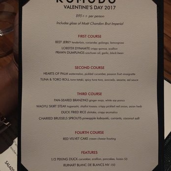 Komodo Miami - Valentine's Special - Asian Fusion Near Me - Miami, Florida Komodo Miami - Valentine's Special - Asian Fusion Near Me - Miami, Florida